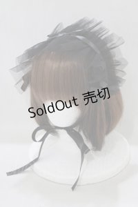 MARBLE / チュールヘッドドレス  黒 H-25-05-14-069-GO-AC-KB-ZH