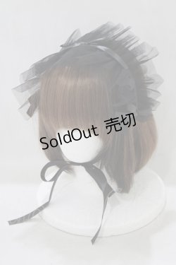 画像1: MARBLE / チュールヘッドドレス  黒 H-25-05-14-069-GO-AC-KB-ZH