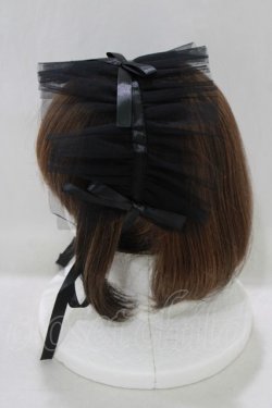画像2: MARBLE / チュールヘッドドレス  黒 H-25-05-14-069-GO-AC-KB-ZH