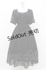 axes femme / レース×シフォンドレス風ワンピース Free ブラック H-25-05-14-1031-AX-OP-NS-ZH