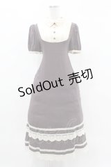 Favorite / 後ろフリルワンピース M~L ブラウン H-25-05-14-1033-LO-OP-NS-ZH