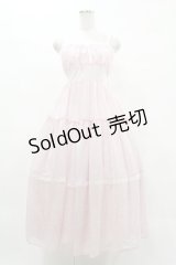 Lovely Tency / 眞白ありすコラボ/ティアードジャンパースカート M ピンク H-25-05-14-1036-0-OP-NS-ZH
