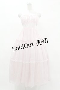 Lovely Tency / 眞白ありすコラボ/ティアードジャンパースカート M ピンク H-25-05-14-1036-0-OP-NS-ZH