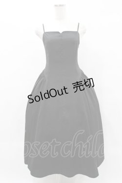 画像1: an another angelus / サイドギャザーキャミワンピース Free BLACK H-25-05-14-1038-CA-TO-NS-ZH