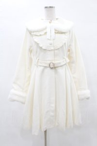 Amavel / パールベルト付ヨークフリルコート Free オフ H-25-05-14-1061-CA-CO-NS-ZT-C040