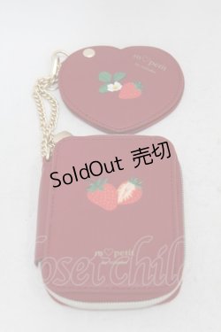 画像1: m petit by misako / AMハートミラーツキポーチ  レッド H-25-05-14-1008-LO-ZA-NS-ZH