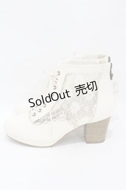 画像2: axes femme / チュールレースアップブーツ L(24.5cm) 生成り H-25-05-14-1002-AX-SH-NS-ZH