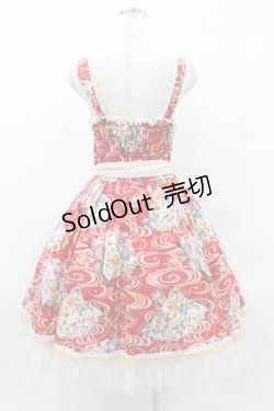 画像2: metamorphose / 和柄シャーリングジャンパースカート Free エンジ H-25-05-14-1025-ME-OP-NS-ZH