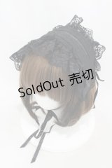 metamorphose / ラッセルレースヘッドドレス  ブラック H-25-05-14-1003-ME-AC-NS-ZH