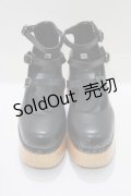 MIHO MATSUDA / ストラップ木底シューズ M 黒 H-25-05-14-078-GO-SH-KB-ZH