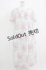 Jane Marple Dans Le Salon / Strawberry seasonダブリエドレス M オフホワイト×ピンク H-25-05-14-014-JM-OP-KB-ZH