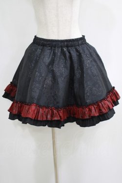 画像1: Qutie Frash / 2022-黒華-パニエスカート  黒×赤 H-25-05-14-018-QU-SK-KB-ZH