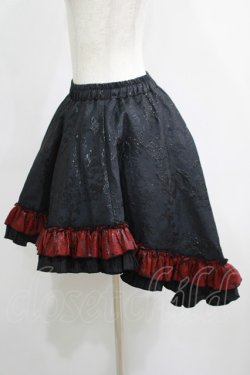 画像2: Qutie Frash / 2022-黒華-パニエスカート  黒×赤 H-25-05-14-018-QU-SK-KB-ZH