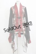 Qutie Frash / 着物カーディガン  黒×赤 H-25-05-14-022-QU-TO-KB-ZH