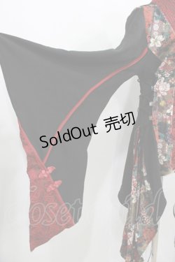画像4: Qutie Frash / 着物カーディガン  黒×赤 H-25-05-14-022-QU-TO-KB-ZH