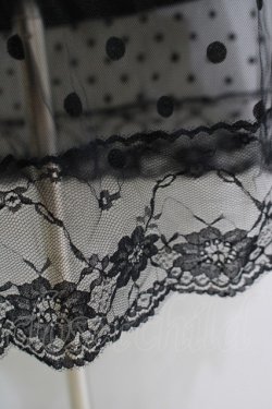 画像4: NieR Clothing / 重ねドットチュールLONG DRESS  黒 H-25-05-14-002-PU-OP-KB-ZH
