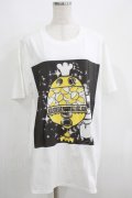 NieR Clothing / プリント半袖CUTSEW XL 白 H-25-05-15-036-PU-TO-KB-ZH