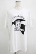 NieR Clothing / プリント半袖CUTSEW XL 白 H-25-05-15-037-PU-TO-KB-ZH