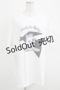 NieR Clothing / プリント半袖CUTSEW XL 白 H-25-05-15-037-PU-TO-KB-ZH