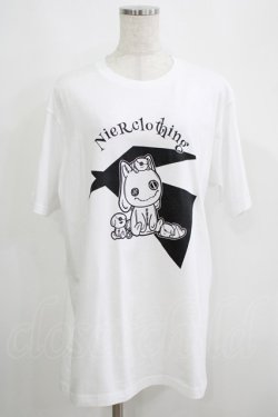 画像1: NieR Clothing / プリント半袖CUTSEW XL 白 H-25-05-15-037-PU-TO-KB-ZH