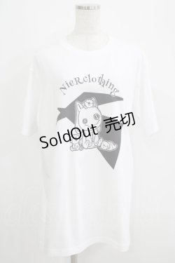 画像1: NieR Clothing / プリント半袖CUTSEW XL 白 H-25-05-15-037-PU-TO-KB-ZH