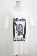 NieR Clothing / プリント半袖CUTSEW XL 白 H-25-05-15-040-PU-TO-KB-ZH