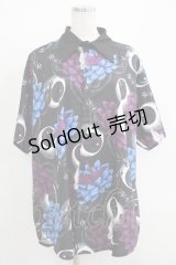 ACDC RAG / ハスノハナシャツ[半袖]  ブラックパープル H-25-05-15-042-PU-BL-KB-ZH