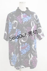 ACDC RAG / ハスノハナシャツ[半袖]  ブラックパープル H-25-05-15-042-PU-BL-KB-ZH