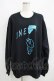 画像1: NieR Clothing / プリントSWEAT   黒×青 H-25-05-15-046-PU-TO-KB-ZH (1)