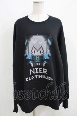 画像1: NieR Clothing / プリントSWEAT  XL 黒 H-25-05-15-047-PU-TO-KB-ZH