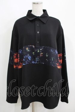 画像1: NieR Clothing / 切替長袖トップス  黒 H-25-05-15-049-PU-TO-KB-ZH