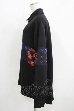画像2: NieR Clothing / 切替長袖トップス  黒 H-25-05-15-049-PU-TO-KB-ZH
