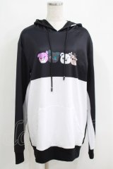 NieR Clothing / プリントプルパーカー  黒×白 H-25-05-15-052-PU-TO-KB-ZH