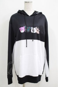 NieR Clothing / プリントプルパーカー  黒×白 H-25-05-15-052-PU-TO-KB-ZH