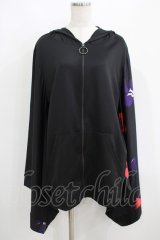 NieR Clothing / 着物風袖ZIPパーカー  黒 H-25-05-15-055-PU-TO-KB-ZH
