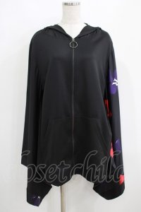 NieR Clothing / 着物風袖ZIPパーカー  黒 H-25-05-15-055-PU-TO-KB-ZH