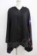 画像1: NieR Clothing / 着物風袖ZIPパーカー  黒 H-25-05-15-055-PU-TO-KB-ZH (1)