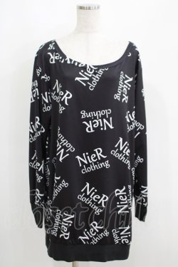 画像1: NieR Clothing / プリントトップス  黒ロゴ H-25-05-15-056-PU-BL-KB-ZH