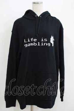 画像1: NieR Clothing / プリントプルパーカー  黒 H-25-05-15-057-PU-TO-KB-ZH