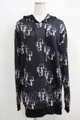 NieR Clothing / プリントプルパーカー  黒 H-25-05-15-060-PU-TO-KB-ZH