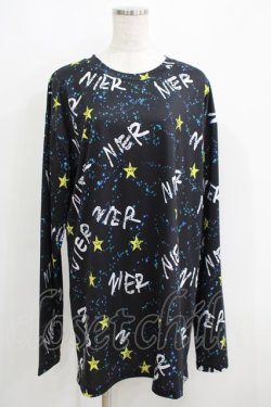 画像1: NieR Clothing / プリントトップス  スターロゴ H-25-05-15-062-PU-BL-KB-ZH