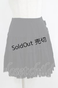 Ozz oneste / 薔薇刺繍メッシュスカート  黒 H-25-05-15-064-OO-SK-KB-ZH