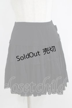 画像1: Ozz oneste / 薔薇刺繍メッシュスカート  黒 H-25-05-15-064-OO-SK-KB-ZH