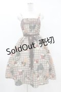 axes femme POETIQUE / フリュイ・コンフィ柄ワンピース M ブラウン H-25-05-15-1032-AX-OP-NS-ZH