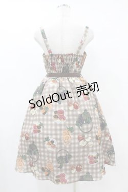 画像2: axes femme POETIQUE / フリュイ・コンフィ柄ワンピース M ブラウン H-25-05-15-1032-AX-OP-NS-ZH