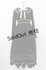 Amavel / Classical Ladyパイピングワンピース Free ブラック H-25-05-15-1035-CA-OP-NS-ZH