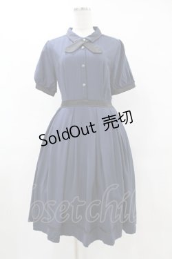 画像1: axes femme / クロスタイ付ワンピース M ネイビー H-25-05-15-1036-AX-OP-NS-ZH