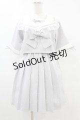 DearMyLove / レースフリルリボン学園ワンピース LL グレー H-25-05-15-1038-EL-OP-NS-ZH