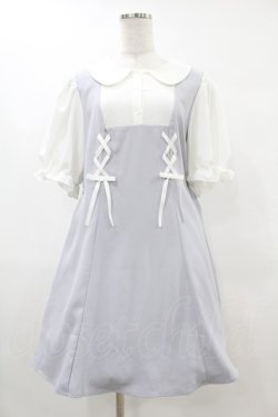 画像1: DearMyLoveRose / バイカラーコーデワンピース 3L グレー H-25-05-15-1039-EL-OP-NS-ZH