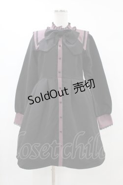 画像1: DearMyLove / 闇セーラー襟レースワンピース L ブラック/パープル H-25-05-15-1041-EL-OP-NS-ZH